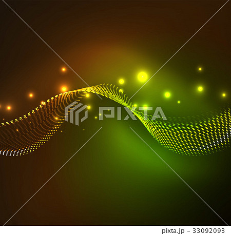Vector wave particles background Vector wave particles background 33092093