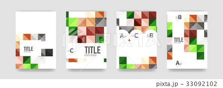 Set of brochure cover background, a4 template Set of brochure cover background, a4 template 33092102
