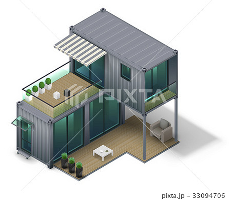 Container House Conceptのイラスト素材 [33094706] - Pixta