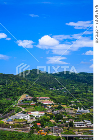 夕陽が丘そとめから　外海の石積集落の景観 33095676