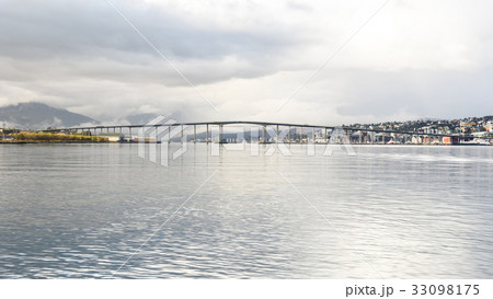 view of bridge in Tromso city, Norway 33098175