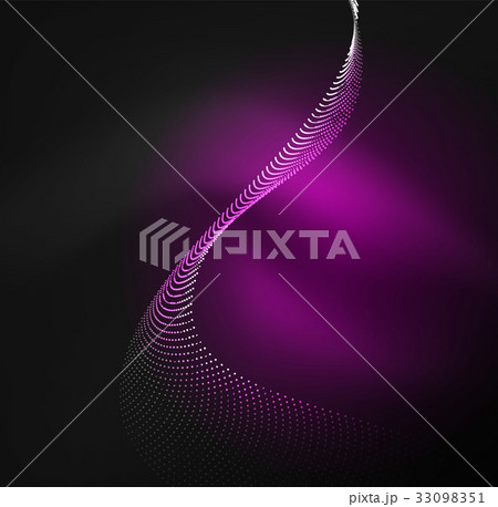 3D illuminated wave of glowing particles 3D illuminated wave of glowing particles 33098351