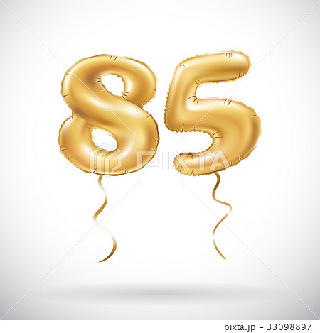 Golden number 85 eighty five metallic balloon 33098897