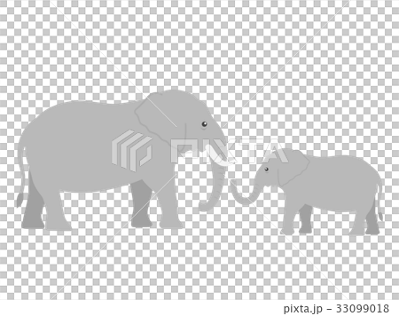 Elephant parent and child 33099018