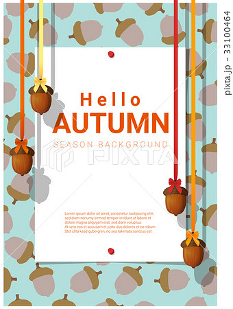 Blank poster on autumn theme background 33100464