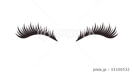 Eyelashes on white background, vector illustration 33100532