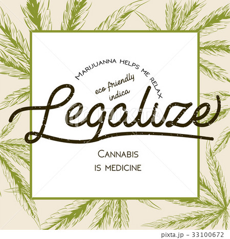Legalize marijuana weed cannabis green leaf poster 33100672