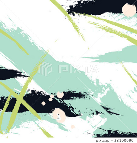 Vector brush stroke paint in green navy colors 33100690