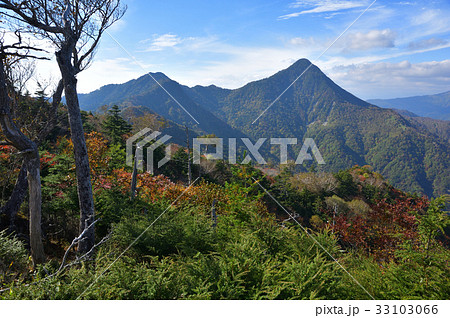 庚申山から見た皇海山と鋸山 庚申山から見た皇海山と鋸山 33103066