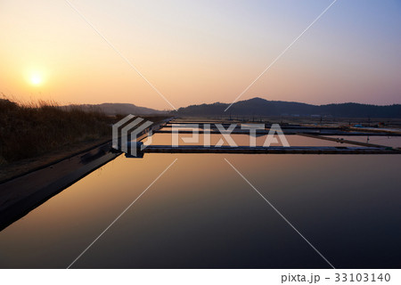 夕焼け 塩田 泰安郡 33103140