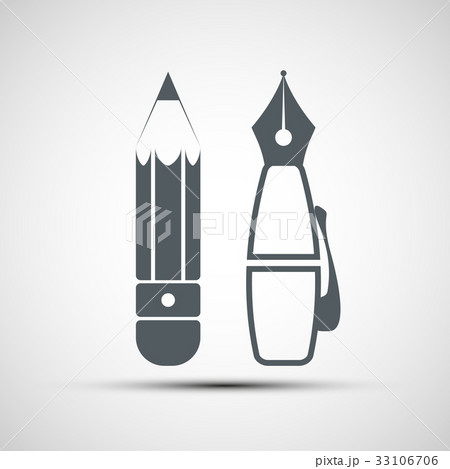 Vector icon pencil and pen 33106706