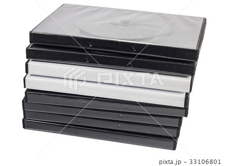 Heap of DVDs isolated on the white background 33106801