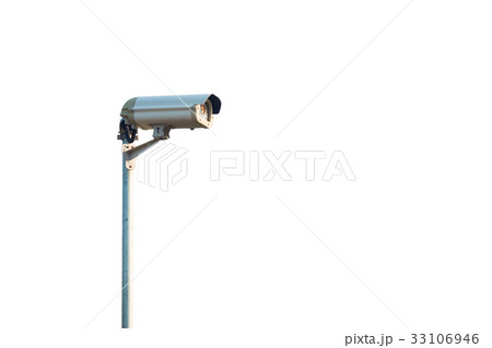 Security camera on blue sky background 33106946