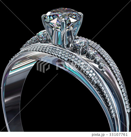 Silver engagement band with diamond gem. 33107761