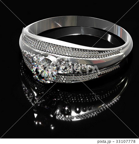 Silver engagement band with diamond gem. Silver engagement band with diamond gem. 33107778