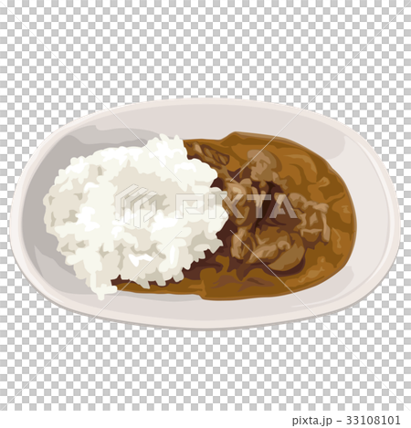 チキンカレーのイラスト素材