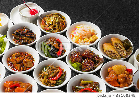 中華料理　集合　Delicious Chinese food group photo 33108349