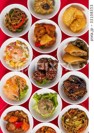 中華料理　集合　Delicious Chinese food group photo 33108353