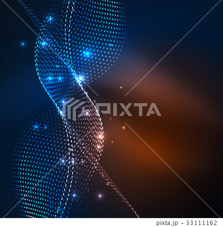 Vector wave particles background Vector wave particles background 33111162