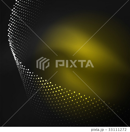 3D illuminated wave of glowing particles 3D illuminated wave of glowing particles 33111272