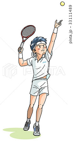 テニスプレイヤーのイラスト素材 33111489 Pixta
