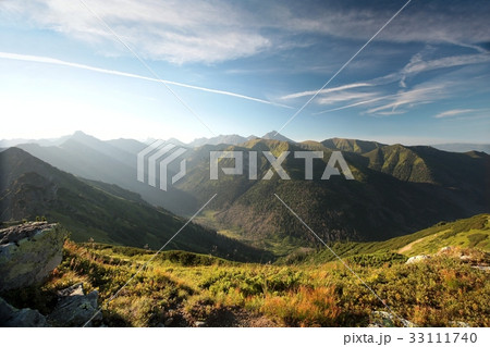 Peaks in Tatra Mountains on Slovak-Polish border 33111740
