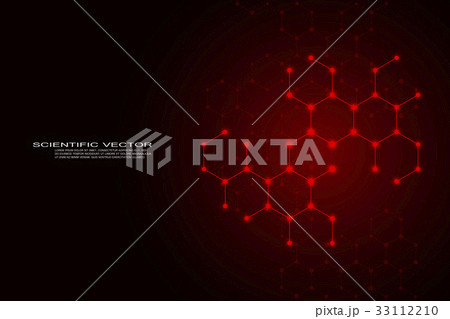 Hexagonal structure molecule dna of neurons system 33112210