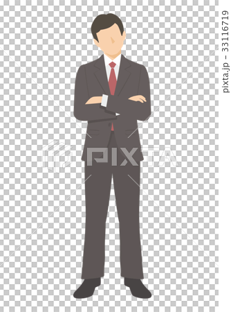 ビジネスマン サラリーマン 全身 イラスト のイラスト素材