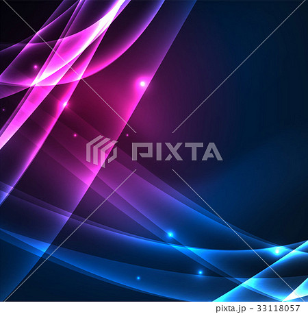 Energy lines, glowing waves in the dark, vector Energy lines, glowing waves in the dark, vector 33118057