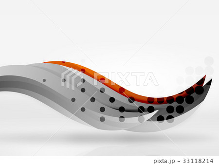 Vector colorful wave lines in white and grey 3d Vector colorful wave lines in white and grey 3d 33118214