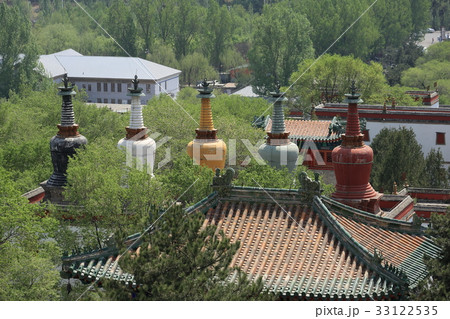 世界遺産　中国　承徳　普陀宗乗之廟　東五塔白台 33122535