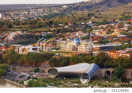 Sunset panorama view of Tbilisi,capital of Georgia 33124690