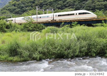 新緑の中を走るロマンスカー 33124942
