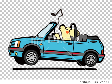 2018年年賀状素材　戌とオープンカー 33125355