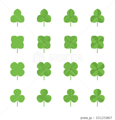 三葉 四葉 クローバーのイラスト素材