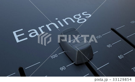 Sliding fader with earnings inscription, macro 33129854