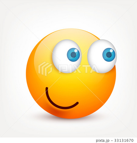 Smiley with blue eyes,emoticon. Yellow face with Smiley with blue eyes,emoticon. Yellow face with 33131670