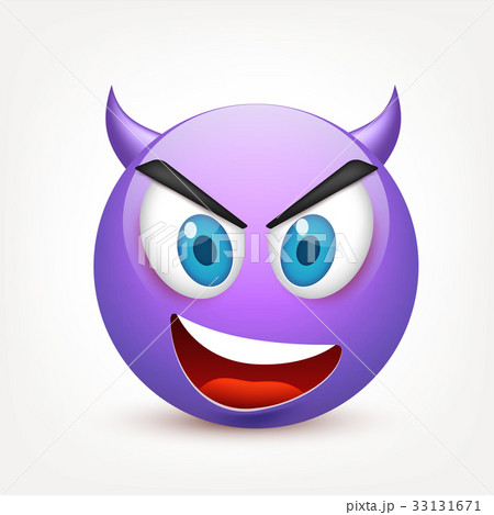 Smiley with blue eyes,emoticon. Violetface with Smiley with blue eyes,emoticon. Violetface with 33131671