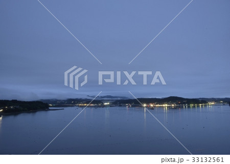 志津川湾の夜景・南三陸(宮城県) 志津川湾の夜景・南三陸(宮城県) 33132561
