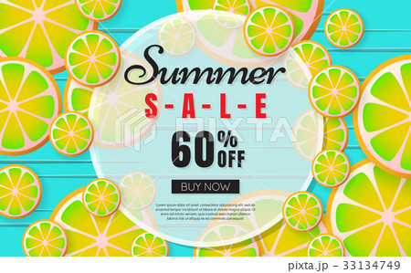 summer sale template banner Vector background 33134749