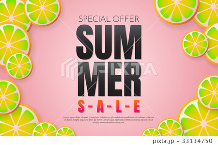 summer sale template banner Vector background 33134750