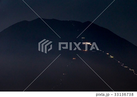 富士山  (8月  山中湖　夜) 33136738