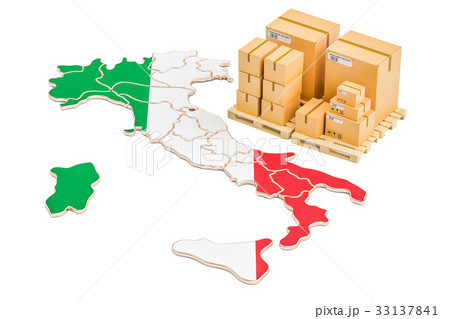 Shipping and Delivery from Italy, concept Shipping and Delivery from Italy, concept 33137841