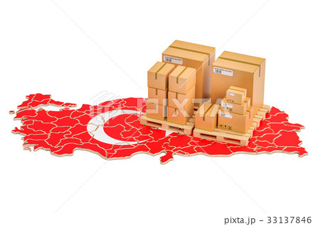 Shipping and Delivery from Turkey concept Shipping and Delivery from Turkey concept 33137846
