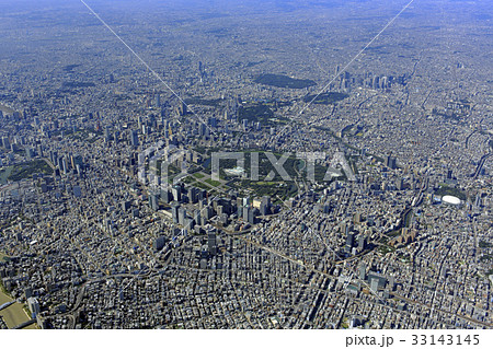 都市風景／皇居上空広域 33143145