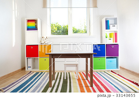 Colourful children rooom with white walls and 33143655