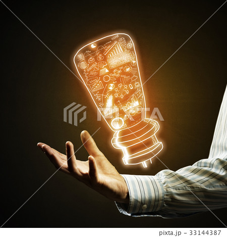 Bright idea for success achieving 33144387