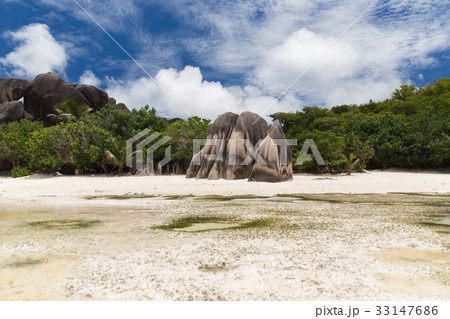 island beach in indian ocean on seychelles island beach in indian ocean on seychelles 33147686