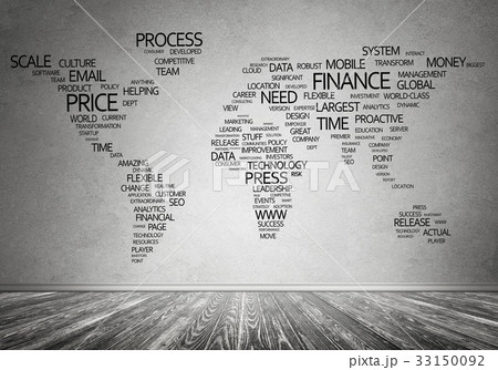 World map in typography World map in typography 33150092