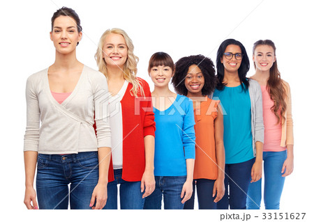 international group of happy smiling women 33151627